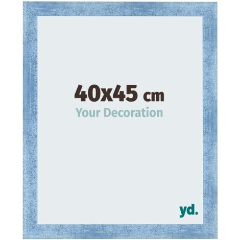 yd. - Cadre photo 40x45 - Bleu Brillant Patine - MDF - Pisa (1/5)