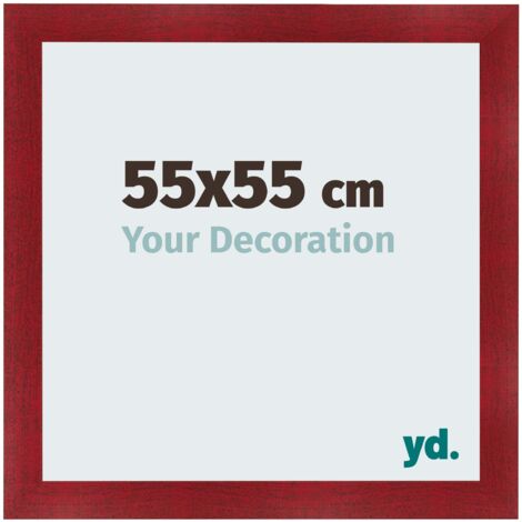 yd. - Cadre photo 55x55 - Vin Rouge Patine - MDF - Pisa (1/5)