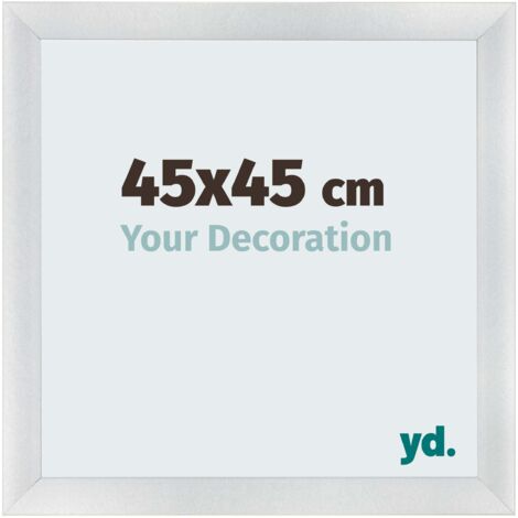 yd. - Cadre photo 45x45 - Argent Mat - MDF - Pisa (1/5)