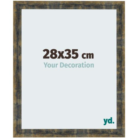 yd. - Cadre photo 28x35 - Bleu Or Melange - MDF - Pisa (1/5)