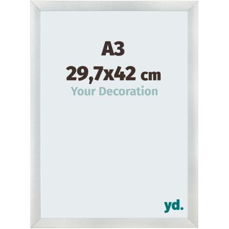 yd. - Cadre photo A3 29.7x42 - Argent Mat - MDF - Pisa (1/5)