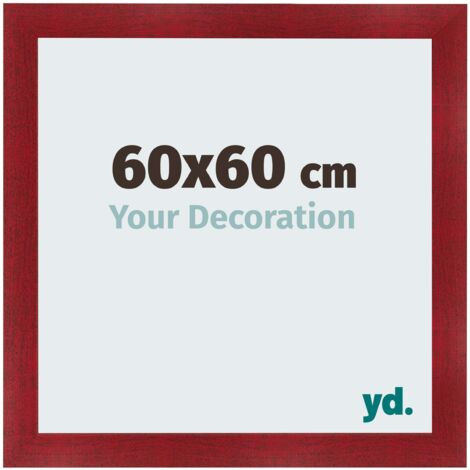 yd. - Cadre photo 60x60 - Vin Rouge Patine - MDF - Pisa (1/5)