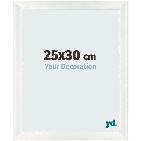 yd. - Cadre photo 25x30 - Blanc Patine - MDF - Pisa (1/5)