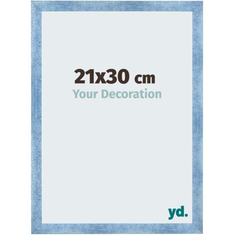 yd. - Cadre photo 21x30 - Bleu Brillant Patine - MDF - Pisa (1/5)