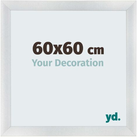yd. - Cadre photo 60x60 - Argent Mat - MDF - Pisa (1/5)