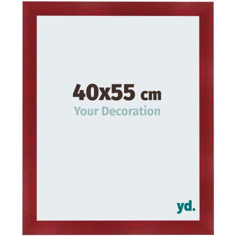 yd. - Cadre photo 40x55 - Vin Rouge Patine - MDF - Pisa (1/5)