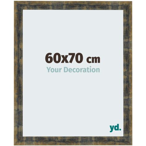 yd. - Cadre photo 60x70 - Bleu Or Melange - MDF - Pisa (1/5)