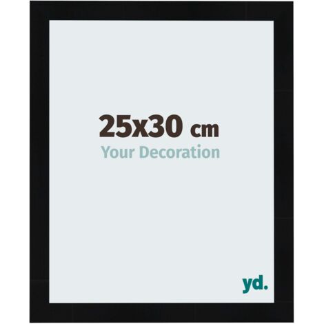 yd. - Cadre photo 25x30 - Noir Brillant - MDF - Pisa (1/5)