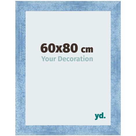 yd. - Cadre photo 60x80 - Bleu Brillant Patine - MDF - Pisa (1/5)