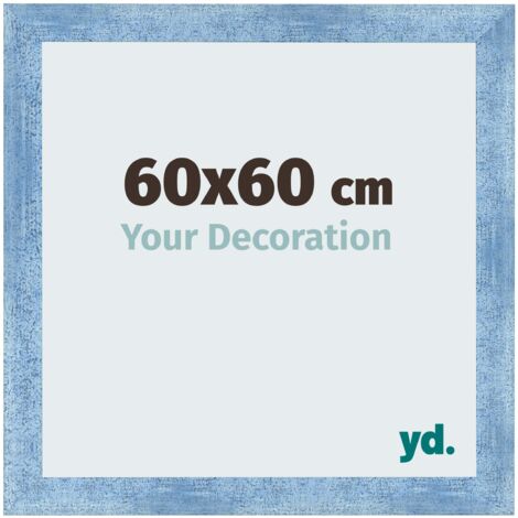 yd. - Cadre photo 60x60 - Bleu Brillant Patine - MDF - Pisa (1/5)