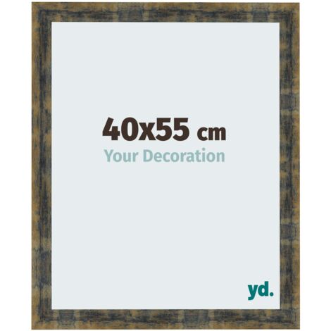 yd. - Cadre photo 40x55 - Bleu Or Melange - MDF - Pisa (1/5)