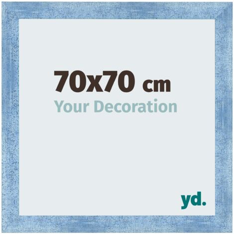 yd. - Cadre photo 70x70 - Bleu Brillant Patine - MDF - Pisa (1/5)