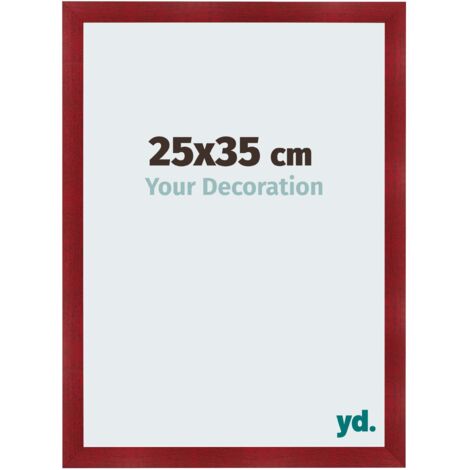 yd. - Cadre photo 25x35 - Vin Rouge Patine - MDF - Pisa (1/5)