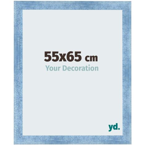 yd. - Cadre photo 55x65 - Bleu Brillant Patine - MDF - Pisa (1/5)