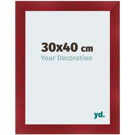 yd. - Cadre photo 30x40 - Vin Rouge Patine - MDF - Pisa