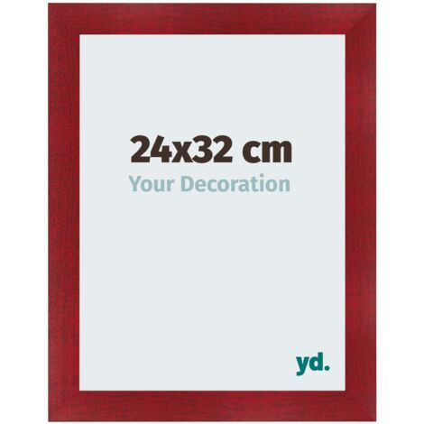 yd. - Cadre photo 24x32 - Vin Rouge Patine - MDF - Pisa (1/5)