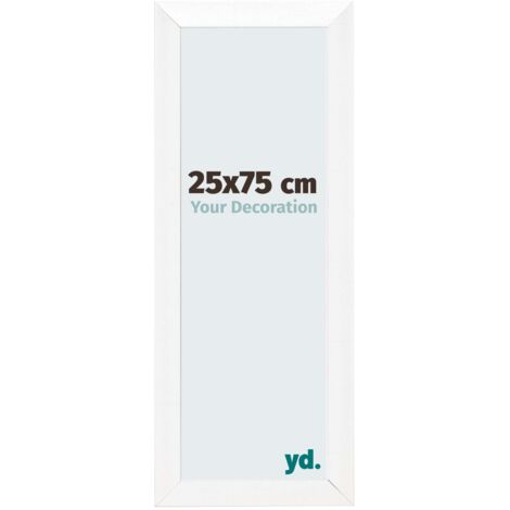 yd. - Cadre photo 25x75 - Blanc Brillant - MDF - Pisa (1/5)