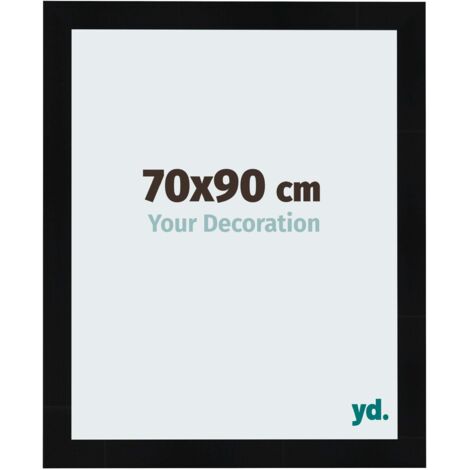 yd. - Cadre photo 70x90 - Noir Brillant - MDF - Pisa (1/5)