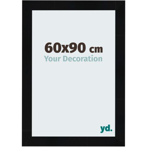 yd. - Cadre photo 60x90 - Noir Brillant - MDF - Pisa (1/5)