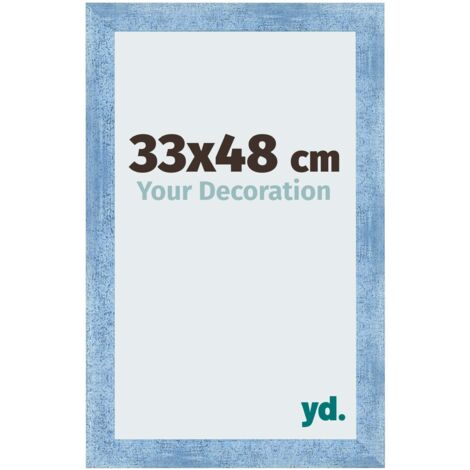 yd. - Cadre photo 33x48 - Bleu Brillant Patine - MDF - Pisa (1/5)
