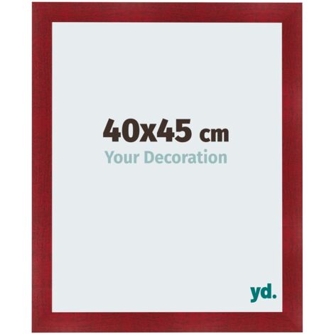 yd. - Cadre photo 40x45 - Vin Rouge Patine - MDF - Pisa (1/5)