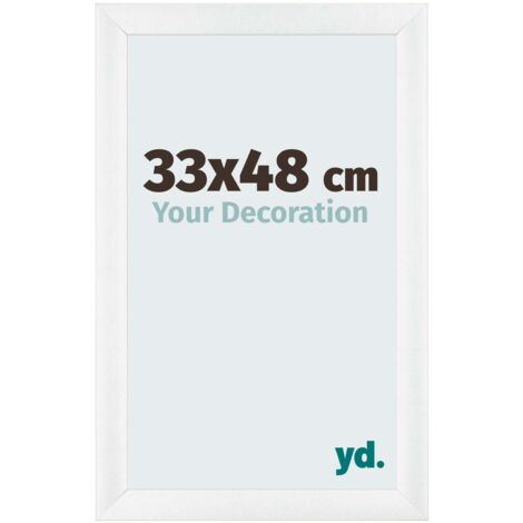 yd. - Cadre photo 33x48 - Blanc Brillant - MDF - Pisa (1/5)