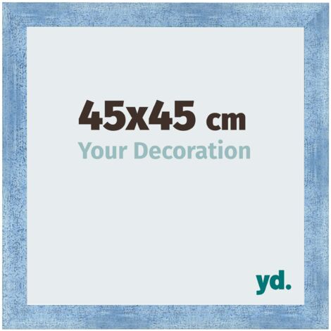 yd. - Cadre photo 45x45 - Bleu Brillant Patine - MDF - Pisa (1/5)