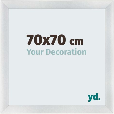 yd. - Cadre photo 70x70 - Argent Mat - MDF - Pisa (1/5)