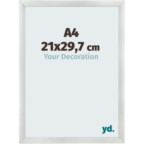 yd. - Cadre photo A4 21x29.7 - Argent Mat - MDF - Pisa (1/5)