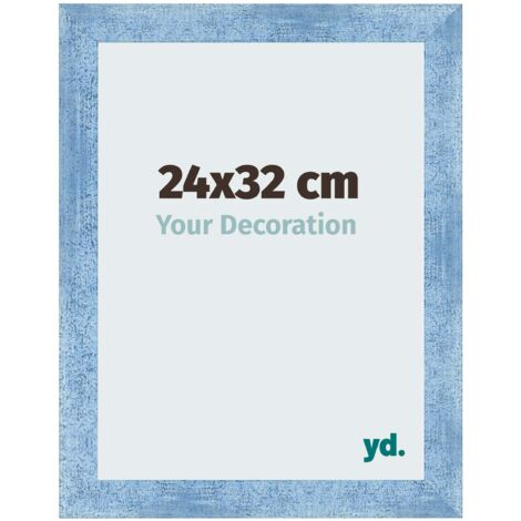 yd. - Cadre photo 24x32 - Bleu Brillant Patine - MDF - Pisa (1/5)