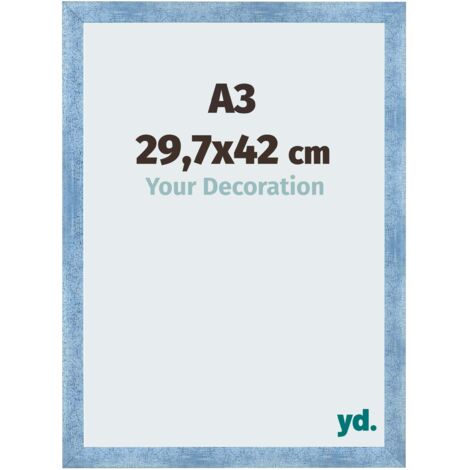 yd. - Cadre photo A3 29.7x42 - Bleu Brillant Patine - MDF - Pisa (1/5)