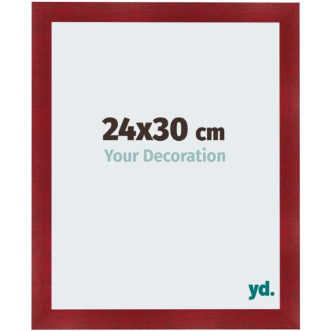 yd. - Cadre photo 24x30 - Vin Rouge Patine - MDF - Pisa (1/5)