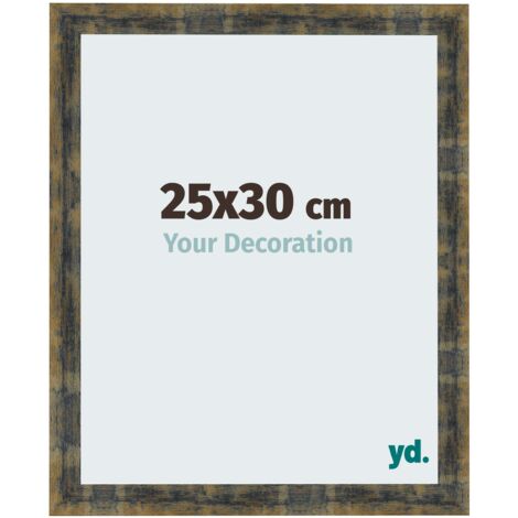 yd. - Cadre photo 25x30 - Bleu Or Melange - MDF - Pisa (1/5)