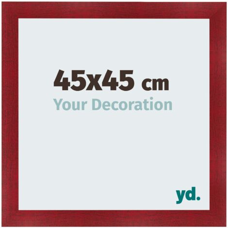 yd. - Cadre photo 45x45 - Vin Rouge Patine - MDF - Pisa (1/5)