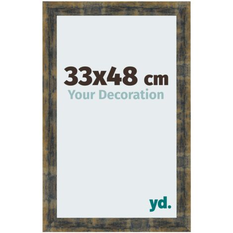 yd. - Cadre photo 33x48 - Bleu Or Melange - MDF - Pisa (1/5)