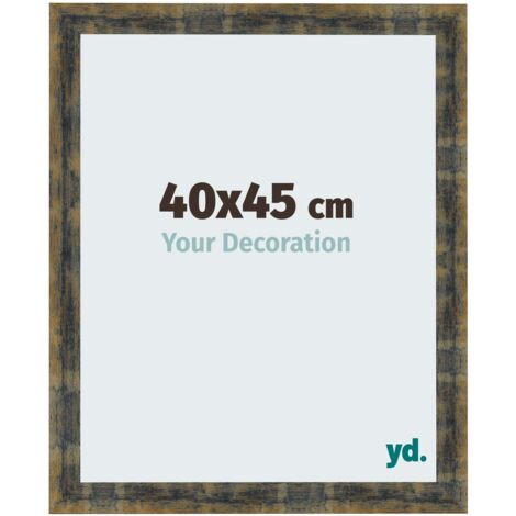 yd. - Cadre photo 40x45 - Bleu Or Melange - MDF - Pisa (1/5)