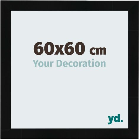 yd. - Cadre photo 60x60 - Noir Brillant - MDF - Pisa (1/5)
