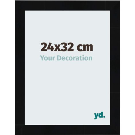yd. - Cadre photo 24x32 - Noir Brillant - MDF - Pisa (1/5)