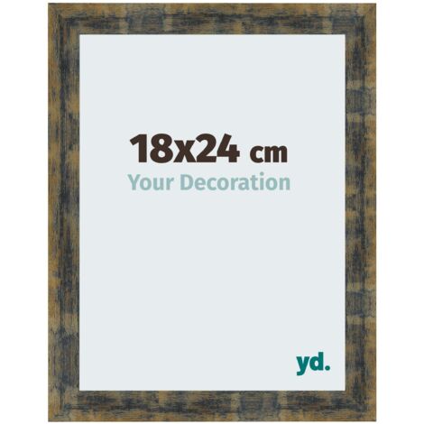 yd. - Cadre photo 18x24 - Bleu Or Melange - MDF - Pisa (1/5)