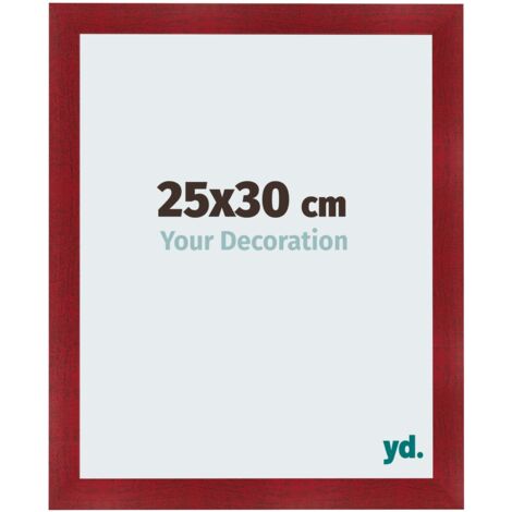 yd. - Cadre photo 25x30 - Vin Rouge Patine - MDF - Pisa (1/5)
