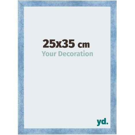 yd. - Cadre photo 25x35 - Bleu Brillant Patine - MDF - Pisa (1/5)