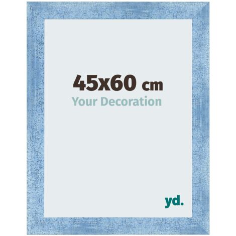 yd. - Cadre photo 45x60 - Bleu Brillant Patine - MDF - Pisa (1/5)