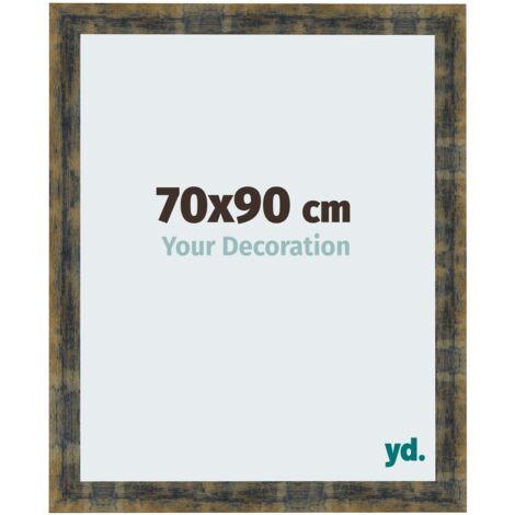 yd. - Cadre photo 70x90 - Bleu Or Melange - MDF - Pisa (1/5)