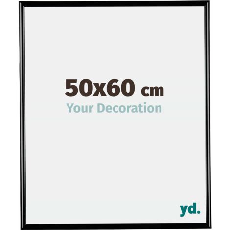 yd. - Cadre photo 50x60 - Noir Brillant - Plastique - Bordeaux