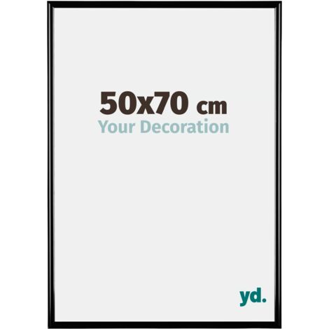 yd. - Cadre photo 50x70 - Noir Brillant - Plastique - Bordeaux