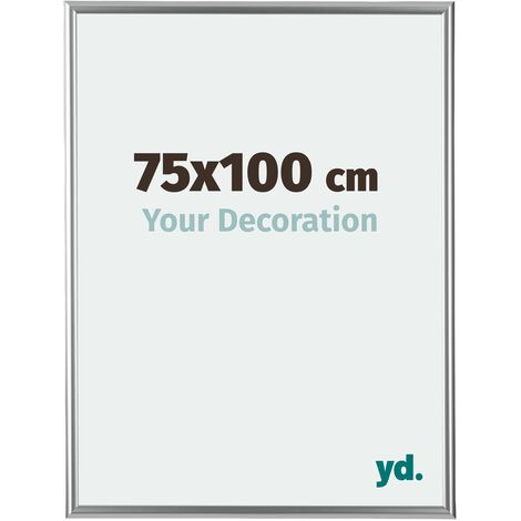 yd. - Cadre photo 75x100 - Argent - Plastique - Bordeaux