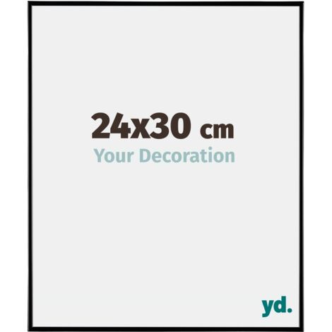 yd. - Cadre photo 24x30 - Noir Brillant - Plastique - Evry