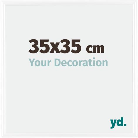 yd. - Cadre photo 35x35 - Blanc Brillant - Plastique - Bordeaux