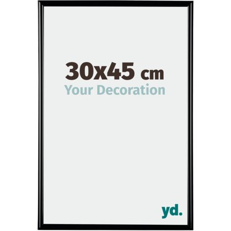 yd. - Cadre photo 30x45 - Noir Brillant - Plastique - Bordeaux