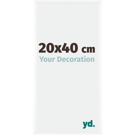 yd. - Cadre photo 20x40 - Blanc Brillant - Plastique - Bordeaux